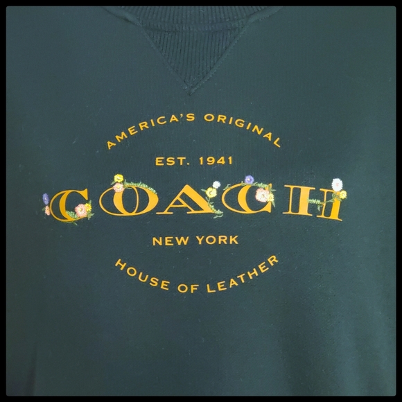 🚫SOLD🚫Coach Women's Logo Sweatshirt XL Black NWT - Picture 3 of 8